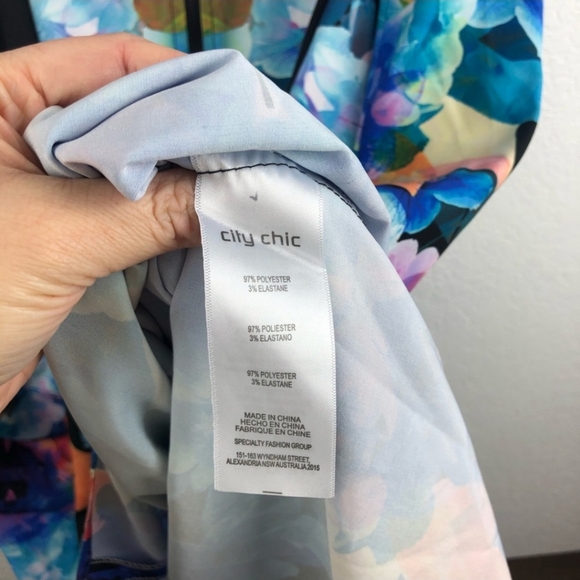 City Chic Wear to Work Floral Tunic Dress Sz 20 - Picture 10 of 12